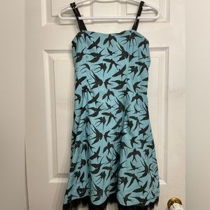 Light blue 50s style sparrow dress